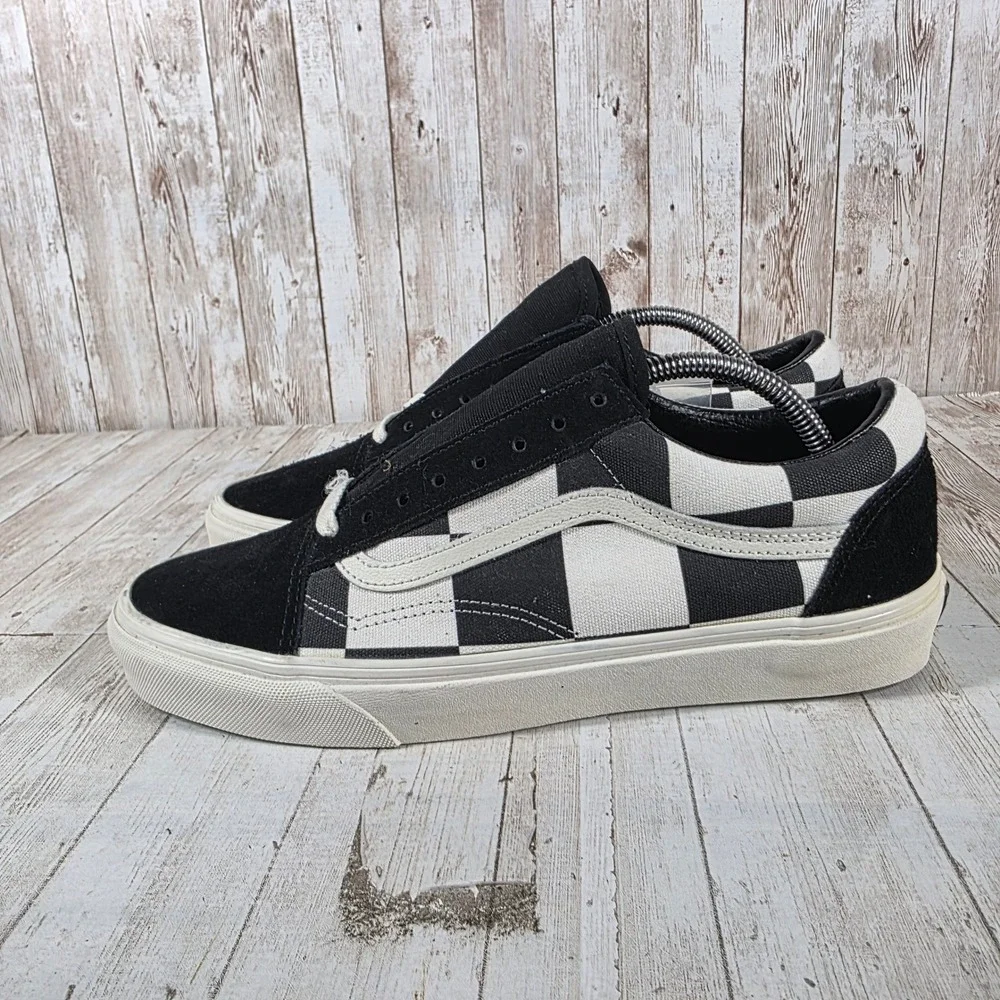 Vans Old Skool Checkerboard Black White‎ Mens 10 Low Top Sneakers 721278
